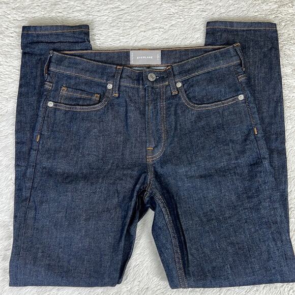 Everlane The Mid-Rise Skinny Jean in Dark Indigo 26 Capsule Wardrobe Staple - Picture 2 of 8